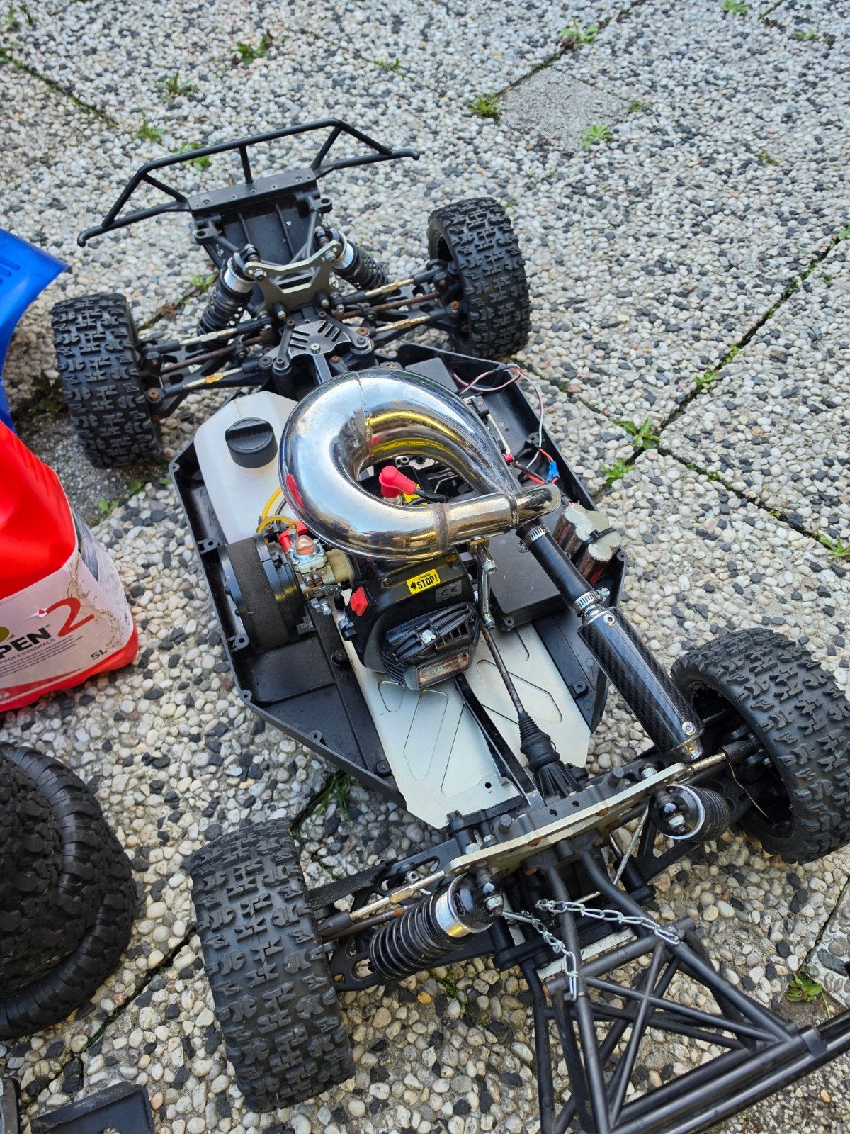 1/5 rc auto, Benzine, Auto offroad, Ophalen of Verzenden, Zo goed als nieuw