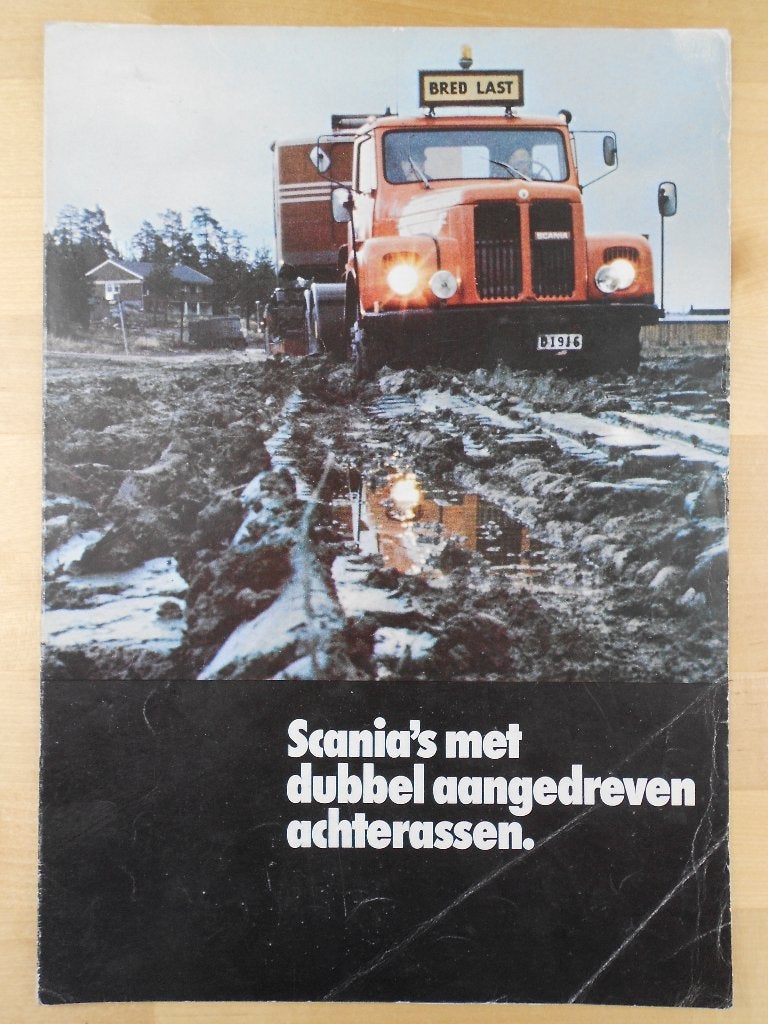 Scania 140 110 Tandemstel Brochure 1973 LBT140 LBT110 LT110, Gelezen, Ophalen of Verzenden, Overige merken, Scania