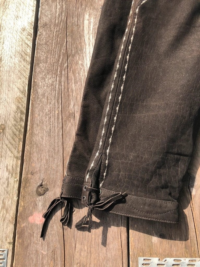 Stoere zwarte lederen lederhose maat S, Kleding | Heren, Wolperdinger, Zwart, Djt@dejuistetoon.eu, Ophalen of Verzenden