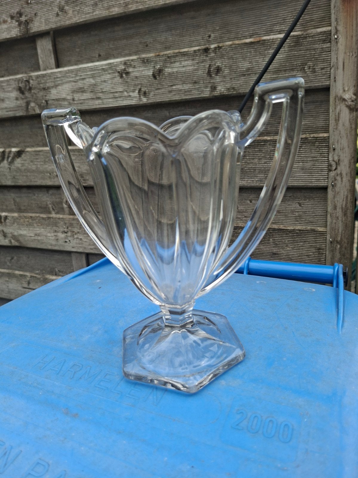 Chippendale bokaal van persglas ., Ophalen of Verzenden