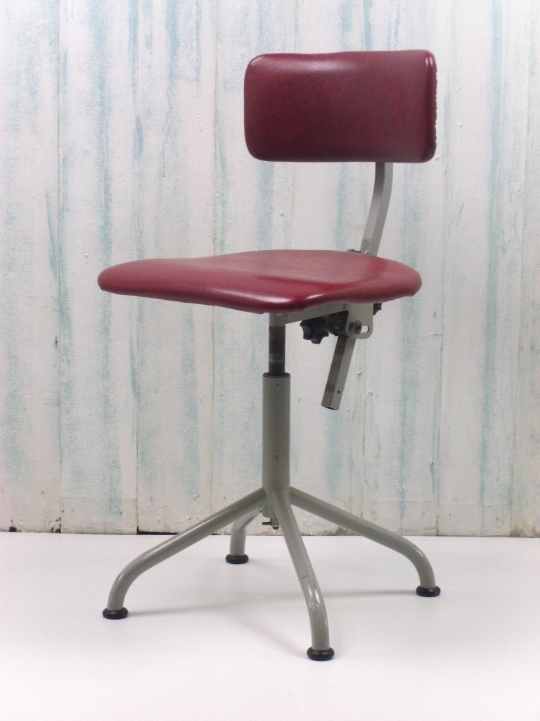 Vintage Gispen Bureaustoel nr. 350, Ophalen, Gebruikt, Gispen, Vijf, Zes of meer stoelen