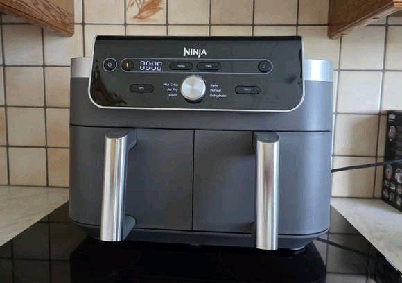 Ninja Dualzone Airfryer XXL - Dubbele lades - 9,5 Liter, Ophalen of Verzenden, Nieuw, Airfryer XXL, 1500 gram of meer