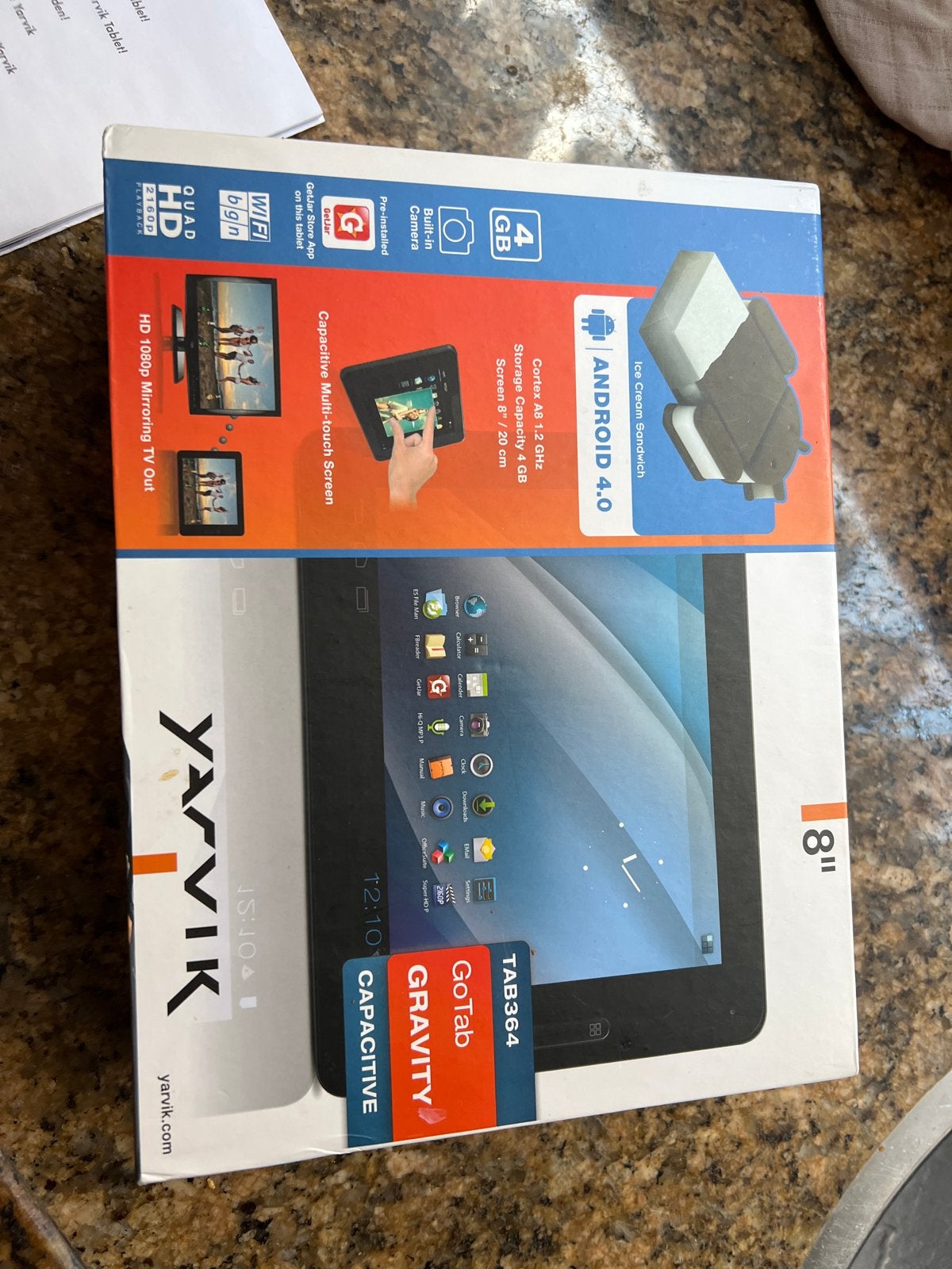 Yarvik GoTab Gravity 8" Tablet met toetsenbord, Computers en Software, Android Tablets, 8 inch, Ophalen of Verzenden, Zo goed als nieuw