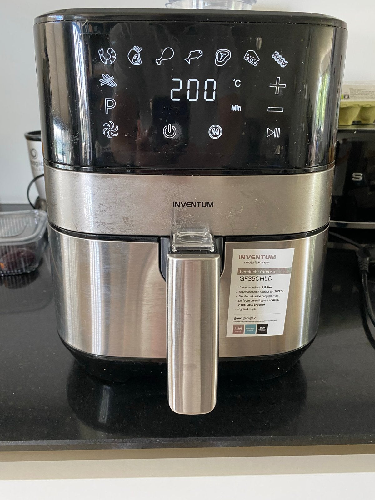 Inventum Airfryer GF350HLD, Ophalen, Gebruikt, Airfryer, 1000 t/m 1499 gram