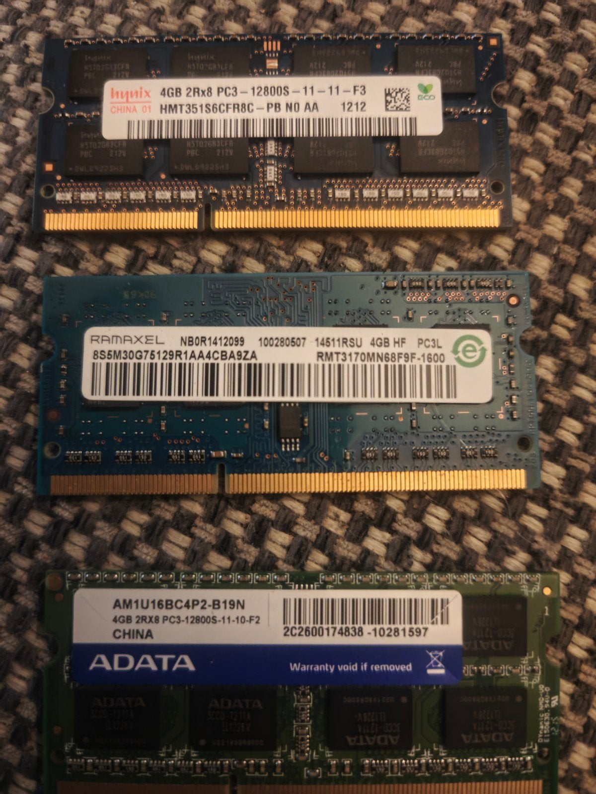 DDR3 RAM Geheugenmodules voor Laptop - 4GB per stuk, Gebruikt, DDR3, Ophalen of Verzenden, Laptop