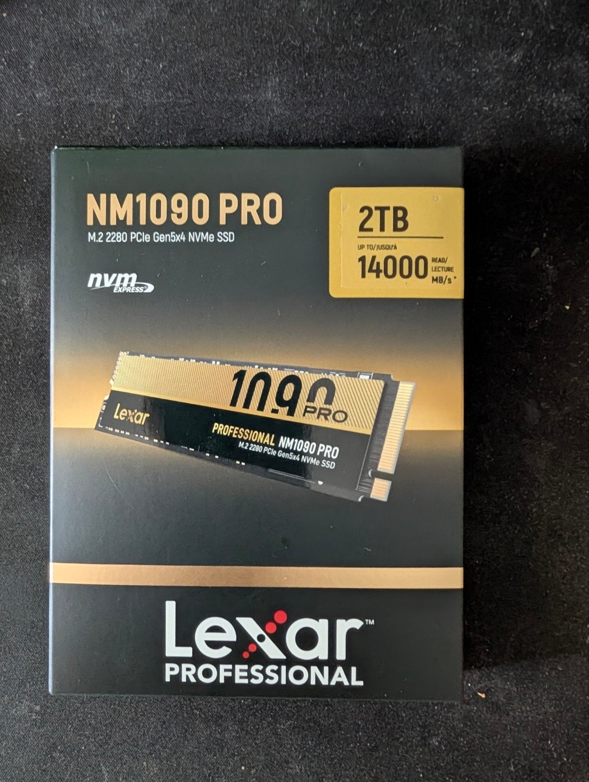 Lexar NM1090 PRO 2TB M.2 NVMe SSD PCIe Gen5x4, Intern, 2TB, Lexar, Nieuw