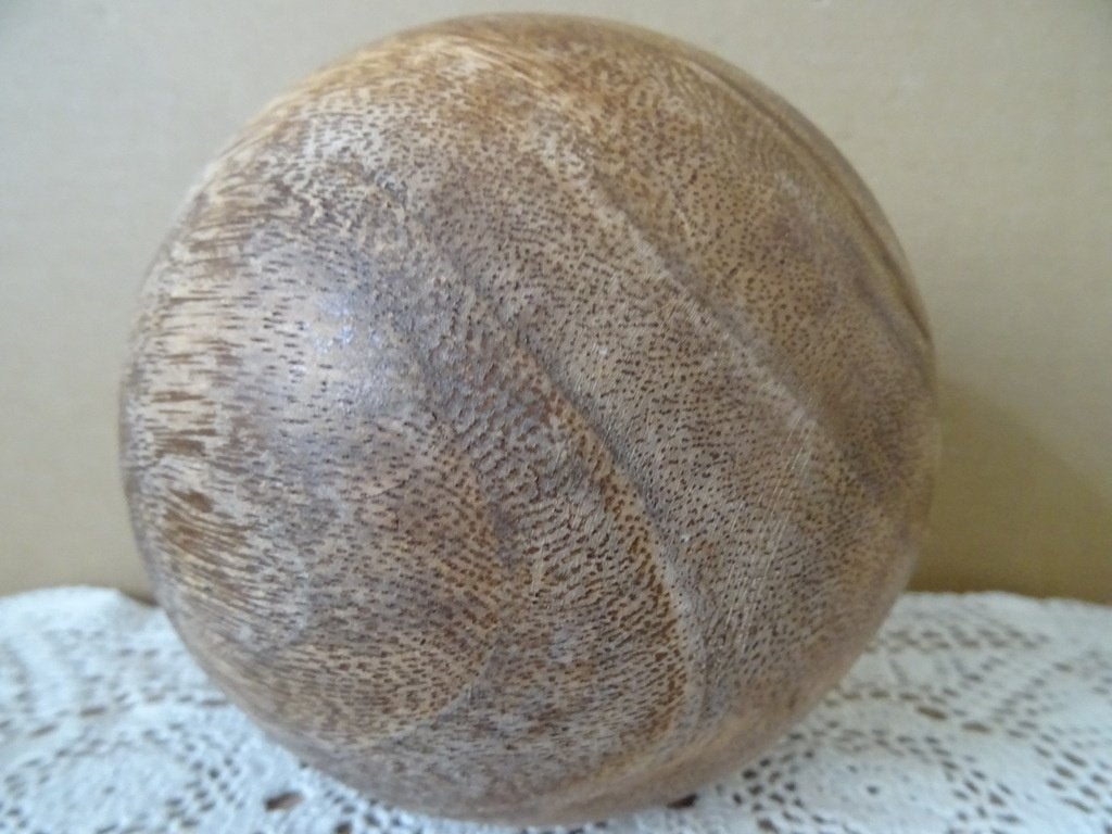 Curiosa houten bal 14cm J-Line decoratie bal paulownia hout?, Ophalen of Verzenden