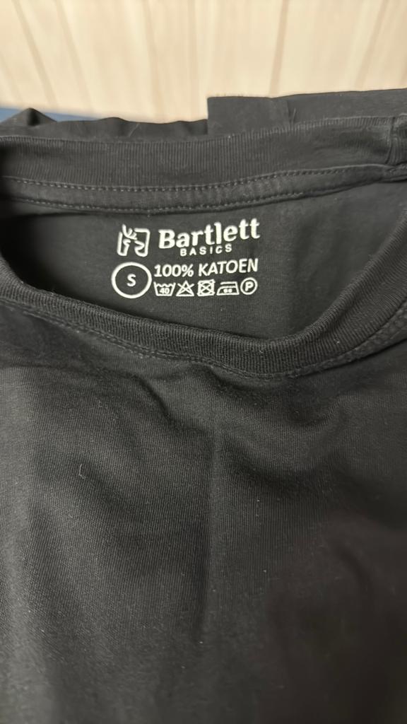 T-Shirt Bartlett nieuw, Ophalen of Verzenden, Nieuw, Maat 46 (S) of kleiner, Zwart