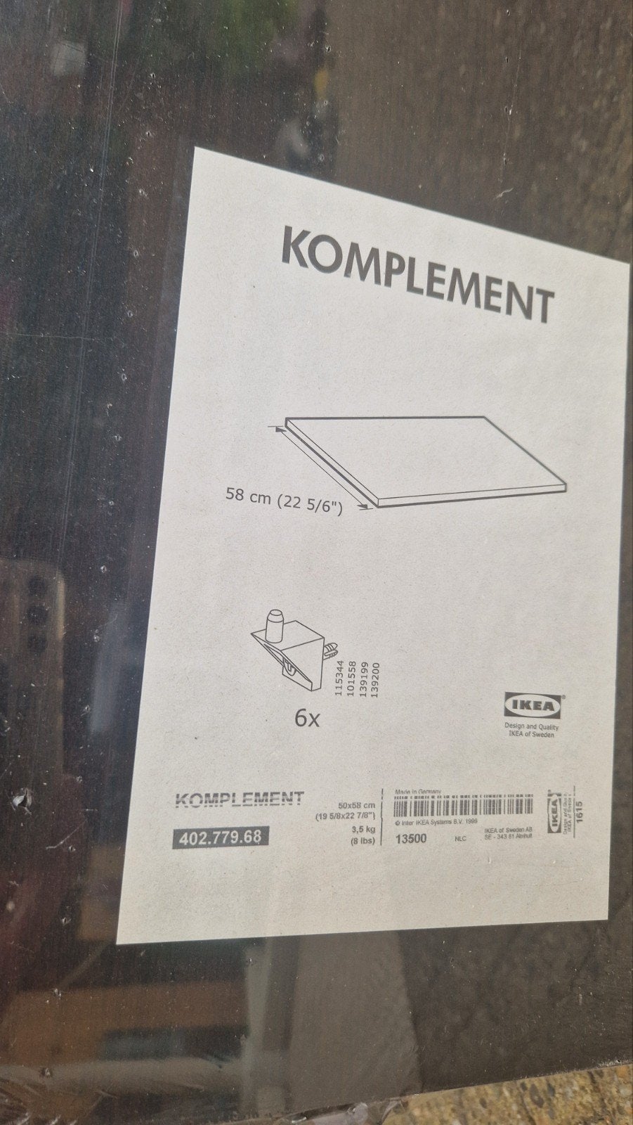 IKEA Komplement planken - 50x58 cm - Zwartbruin, Ophalen of Verzenden