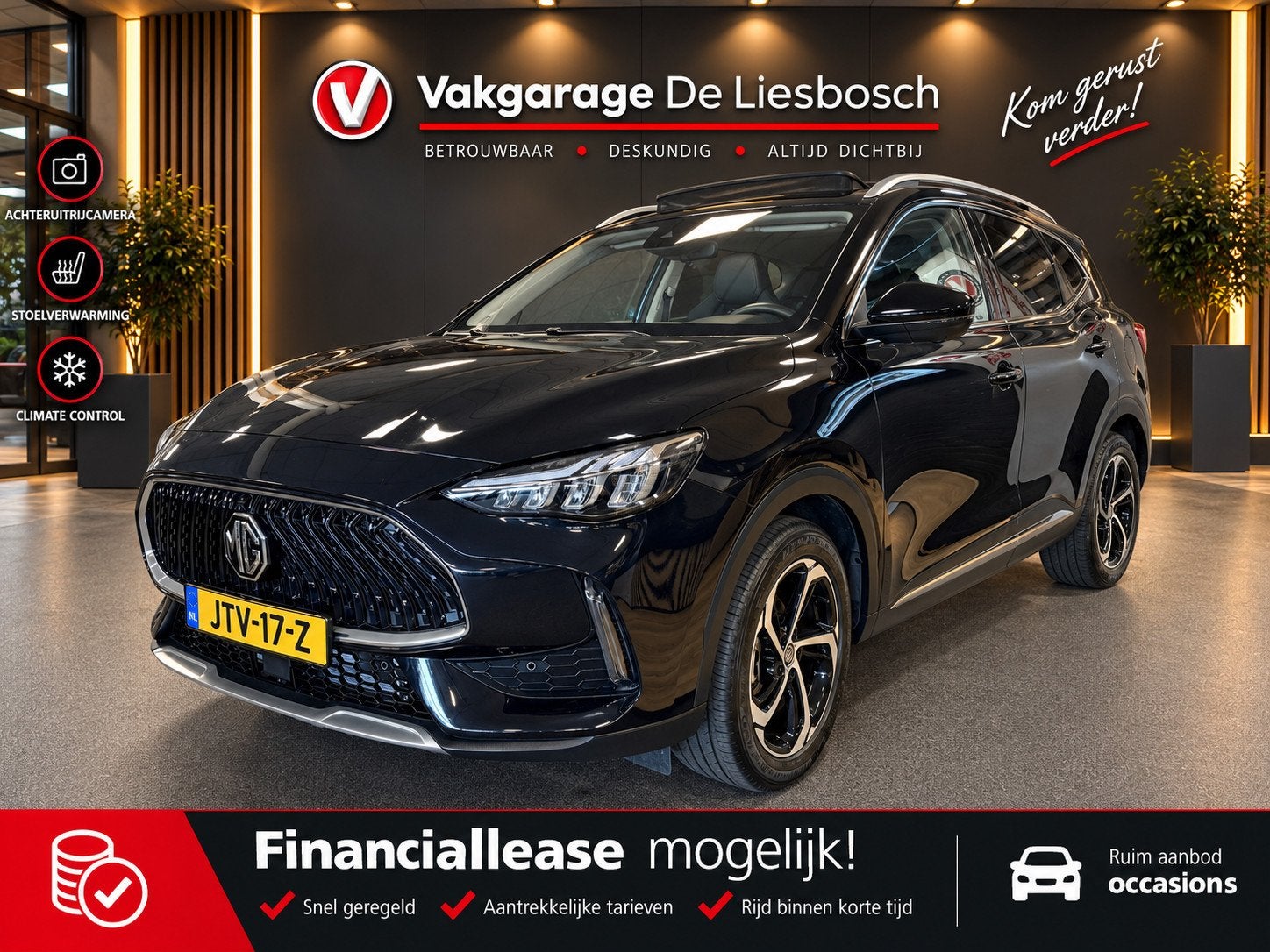 MG EHS 1.5 TGDI Luxury PHEV facelift / automaat / 360camera, Auto's, 12 maanden, Gebruikt, 4 cilinders, Zwart