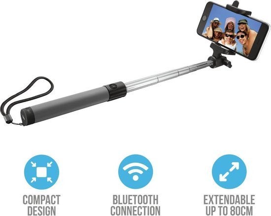 Trust Mobile - Selfiestick met Bluetooth - Draadloos -, Audio, Tv en Foto, Niet ingevuld, Niet ingevuld, Nieuw, Ophalen of Verzenden