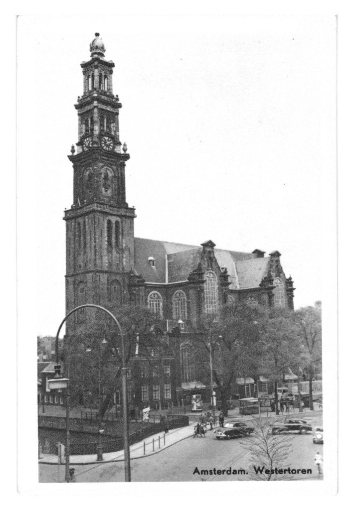 972196 Amsterdam 1957 Westertoren Gelopen met zegel, Ophalen of Verzenden, 1940 tot 1960, Gelopen, Noord-Holland