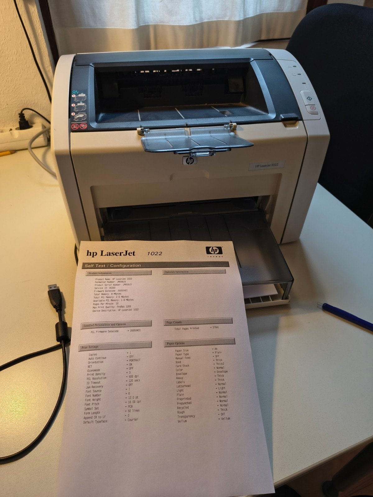 HP LaserJet 1022 laser printer, Ophalen, Zwart-en-wit printen, Gebruikt, Printer