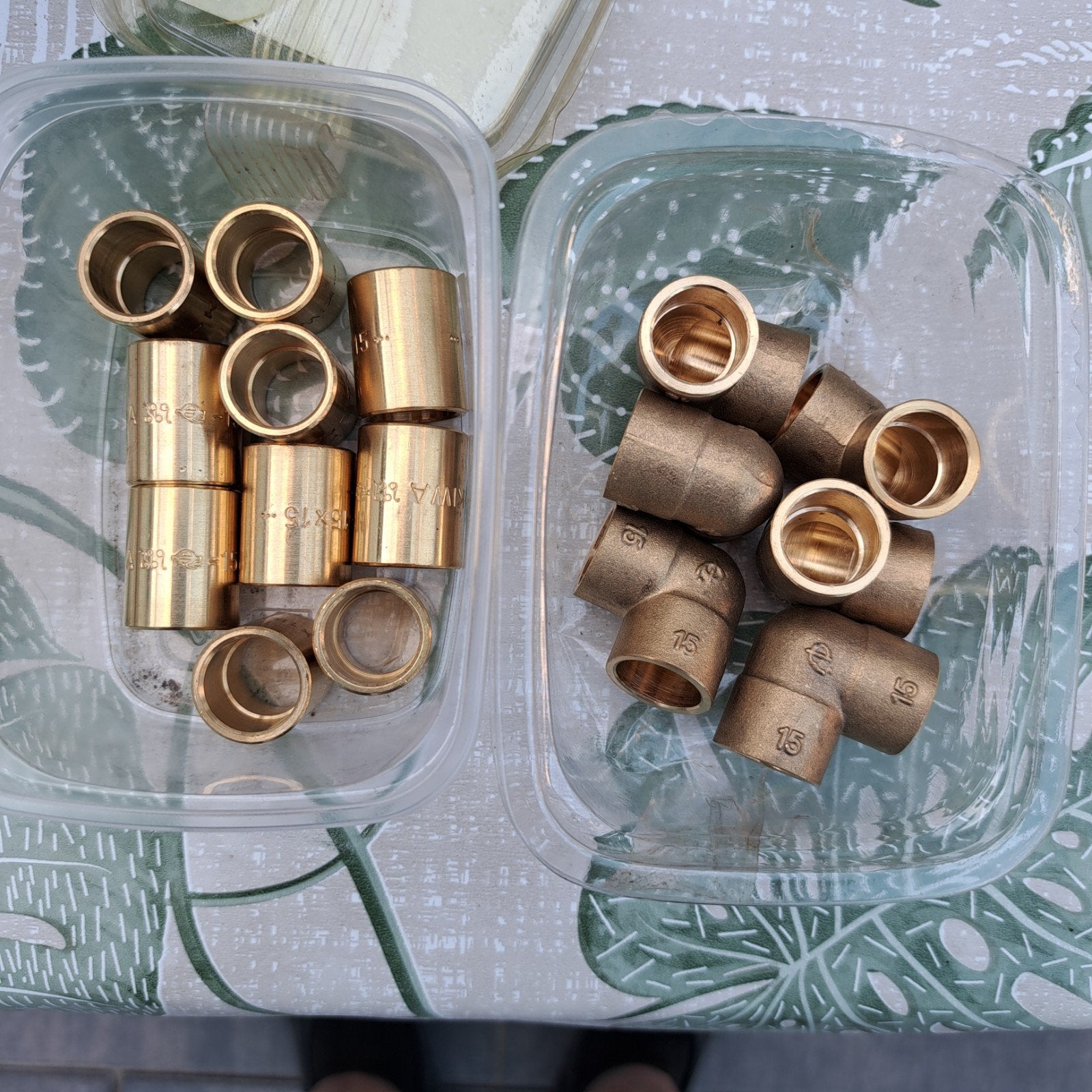 Nieuwe soldeerfittingen koper 15mm: 6x knie, 10x recht, Ophalen, Overige materialen, Bochten, Minder dan 20 mm