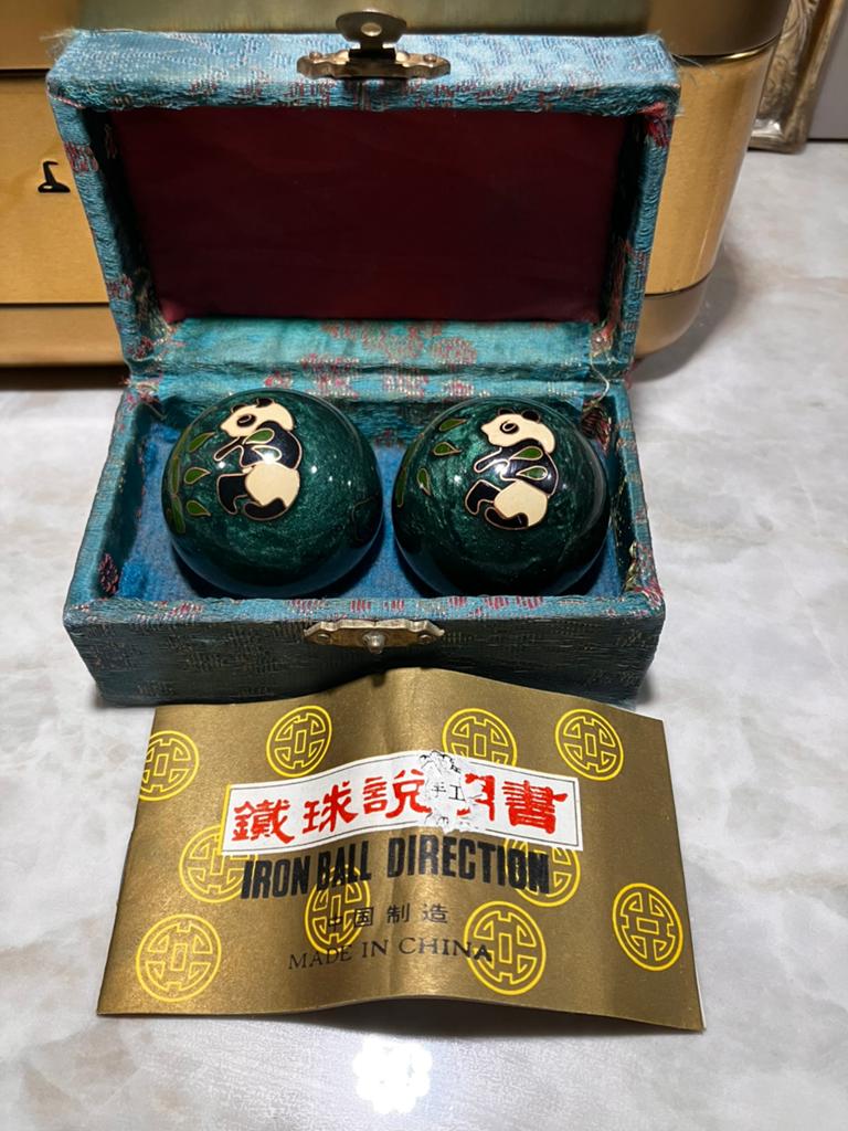 Vintage Chinese Cloisonne Baoding ballen, Antiek en Kunst, Antiek | Emaille, Ophalen of Verzenden