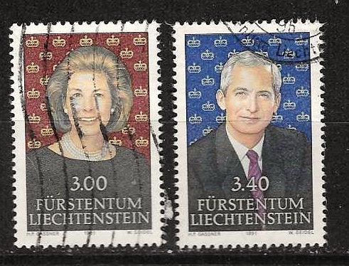Liechtenstein 1024-1025, Ophalen of Verzenden, Overige landen, Gestempeld