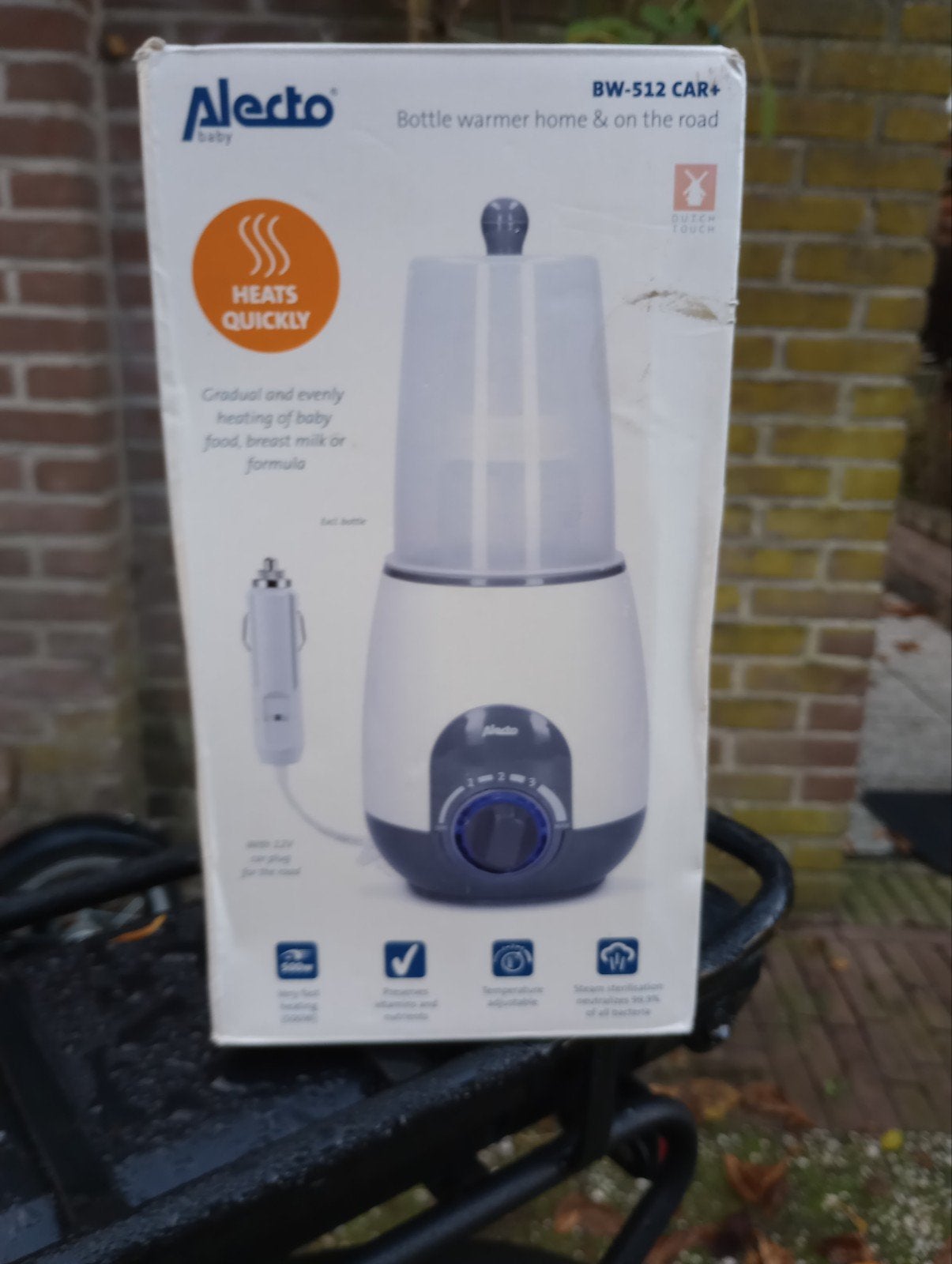 Alecto flessenwarmer voor onderweg - Nieuw in doos, Flessen- of potjesverwarmer, Alecto, Nieuw, Ophalen of Verzenden