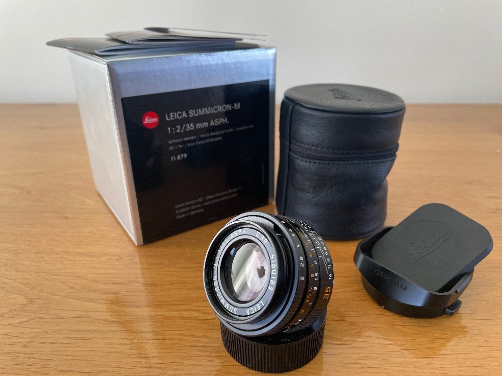 Leica 35mm summicron ASPH m f/2.0, Ophalen, Zo goed als nieuw, Groothoeklens