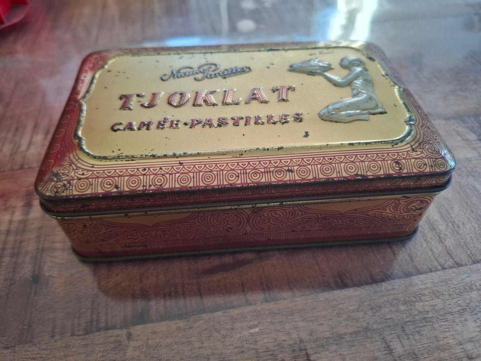Vintage Tjoklat blik - Cacao Pastilles, Ophalen of Verzenden, Gebruikt, Overige, Overige merken
