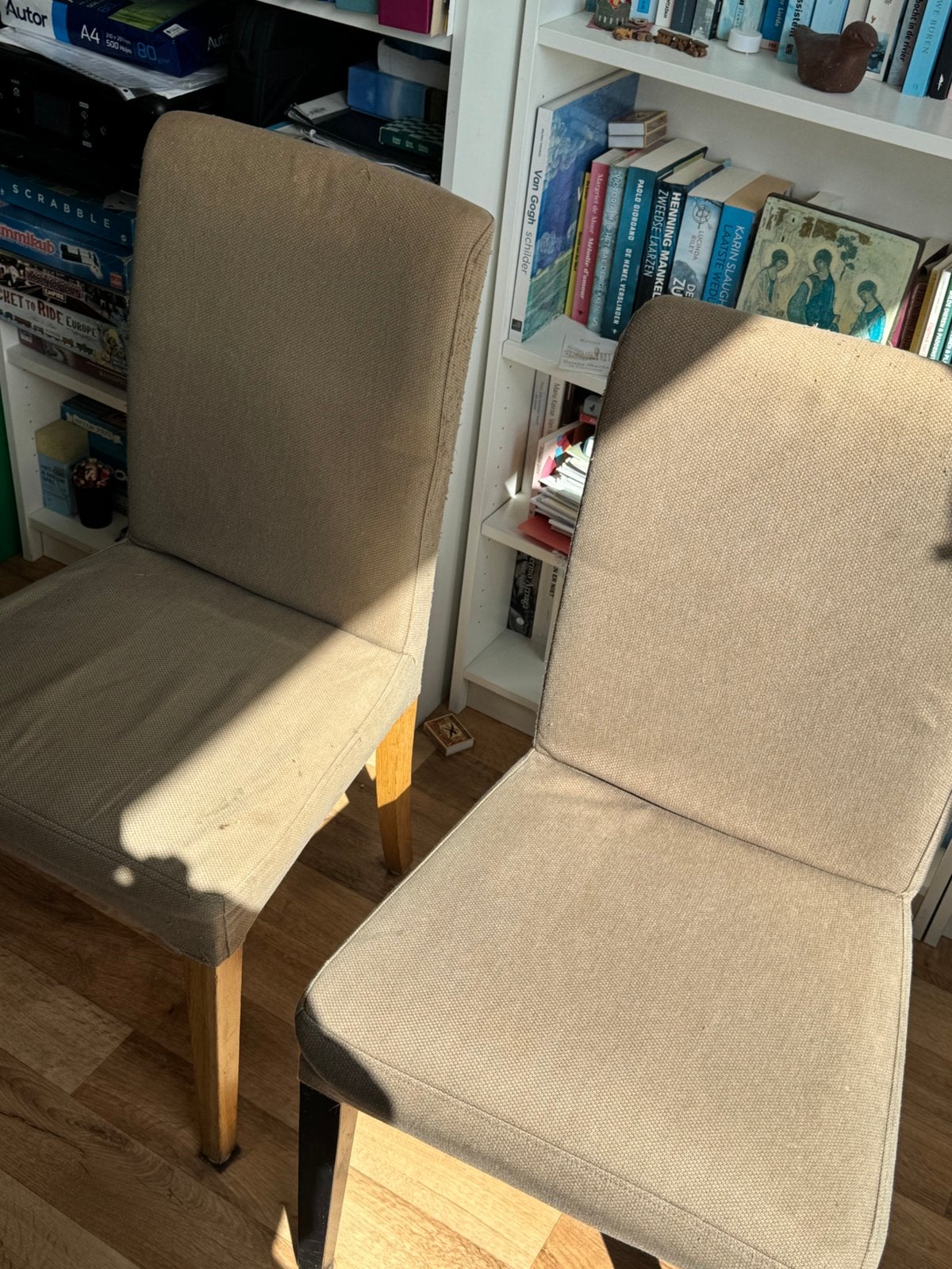 4 IKEA Henriksdal stoelen gratis, Huis en Inrichting, Stoelen, Ophalen, Overige materialen, Gebruikt, Bruin