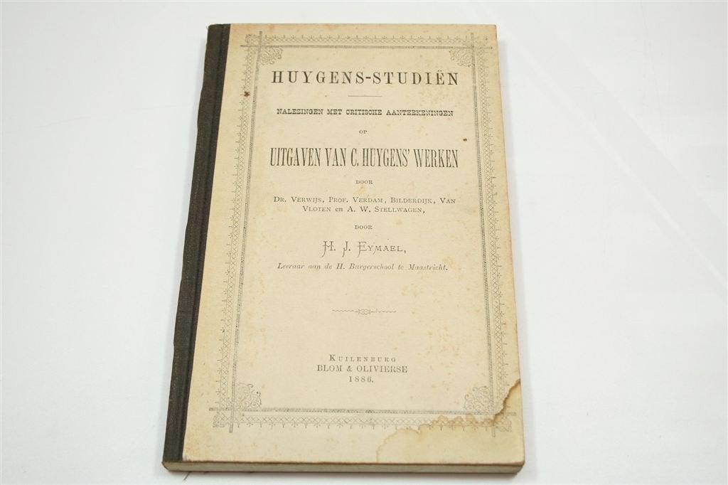 Huygens-Studiën — Constantijn Huygens, Zeldzaam 1886, Antiek en Kunst, Antiek | Boeken en Bijbels, Ophalen of Verzenden