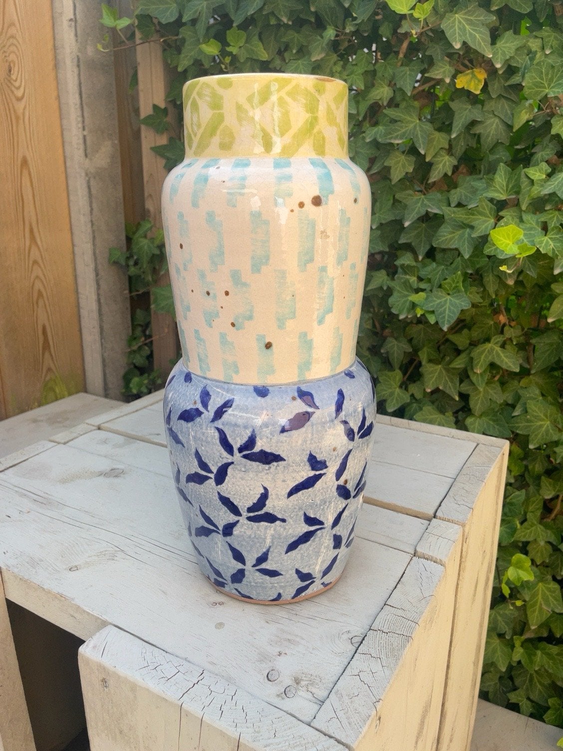 Decoratieve vaas met unieke patronen, Ophalen of Verzenden