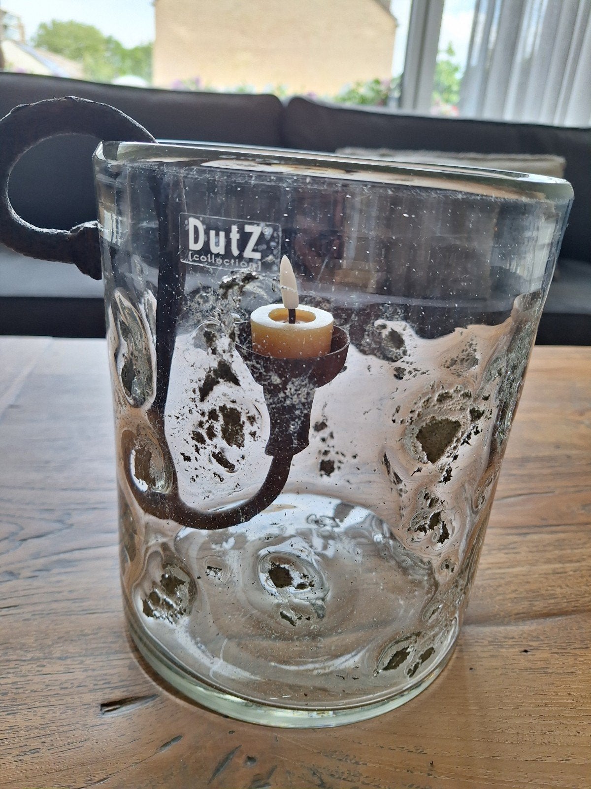 Windlicht  dutch 24 cm hoog doorsnede 20 cm, Ophalen of Verzenden, Zo goed als nieuw, Overige typen