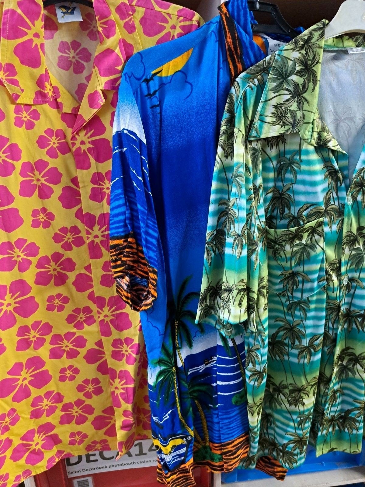 Hawaii blouse blauw maat M en L en maat 60 Groen maat 60, Ophalen, Overige maten