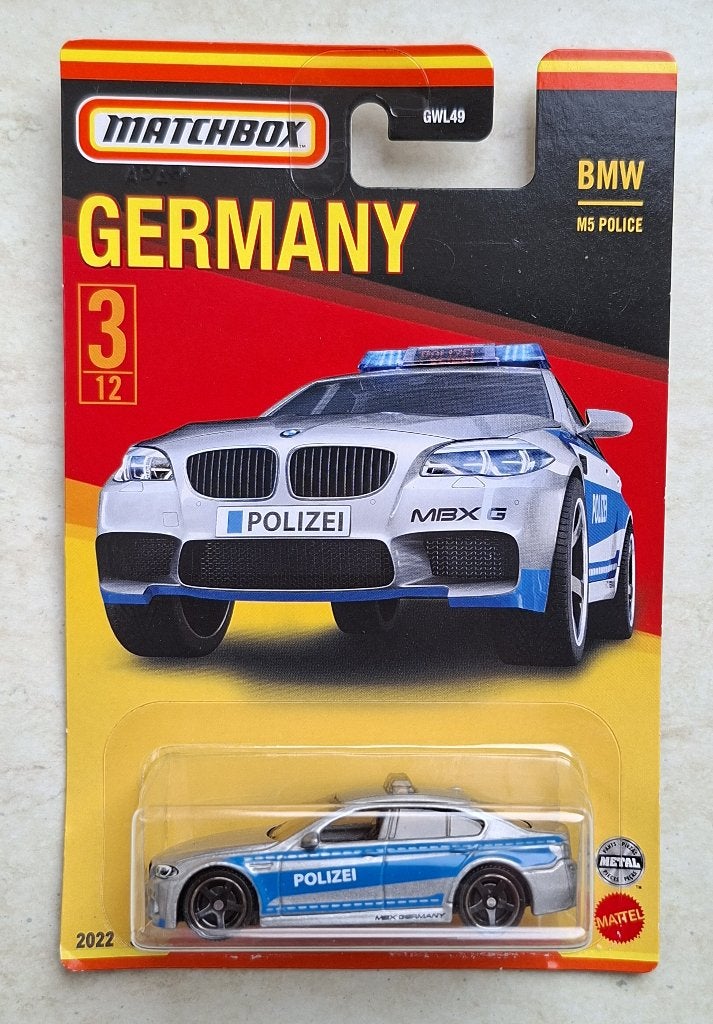 BMW X5 police van Matchbox 1/64 Polizei, Ophalen of Verzenden, Nieuw, Auto