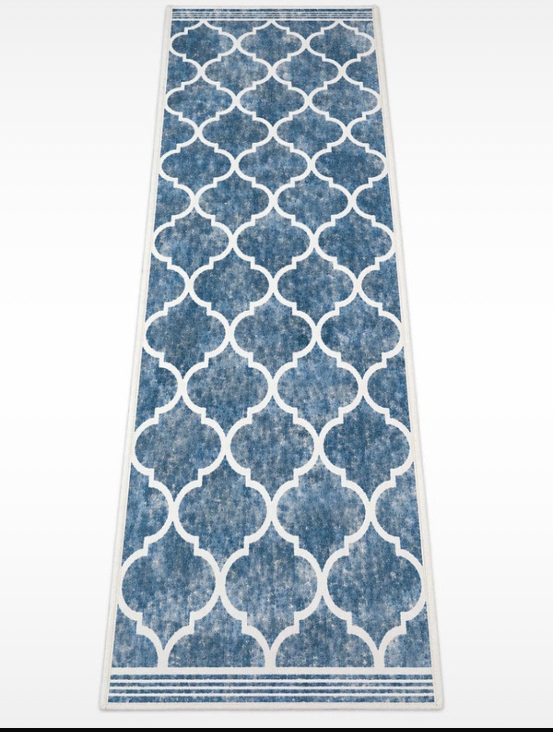 Ruggable loper 76305 cm blauw/wit   + originele doos, Huis en Inrichting, Stoffering | Tapijten en Kleden, 50 tot 100 cm, Verzenden