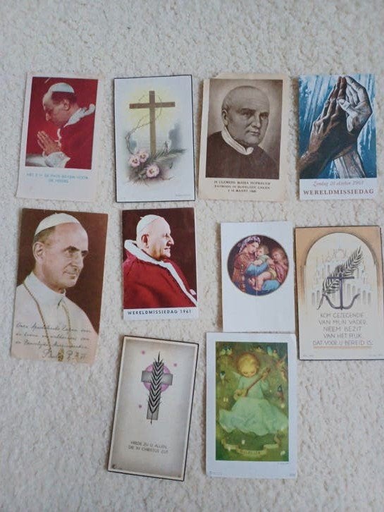 religieuze bid prentjes 10  bidprentje   Paus Johannes XXIII, Verzamelen, Religie, Ophalen of Verzenden, Gebruikt