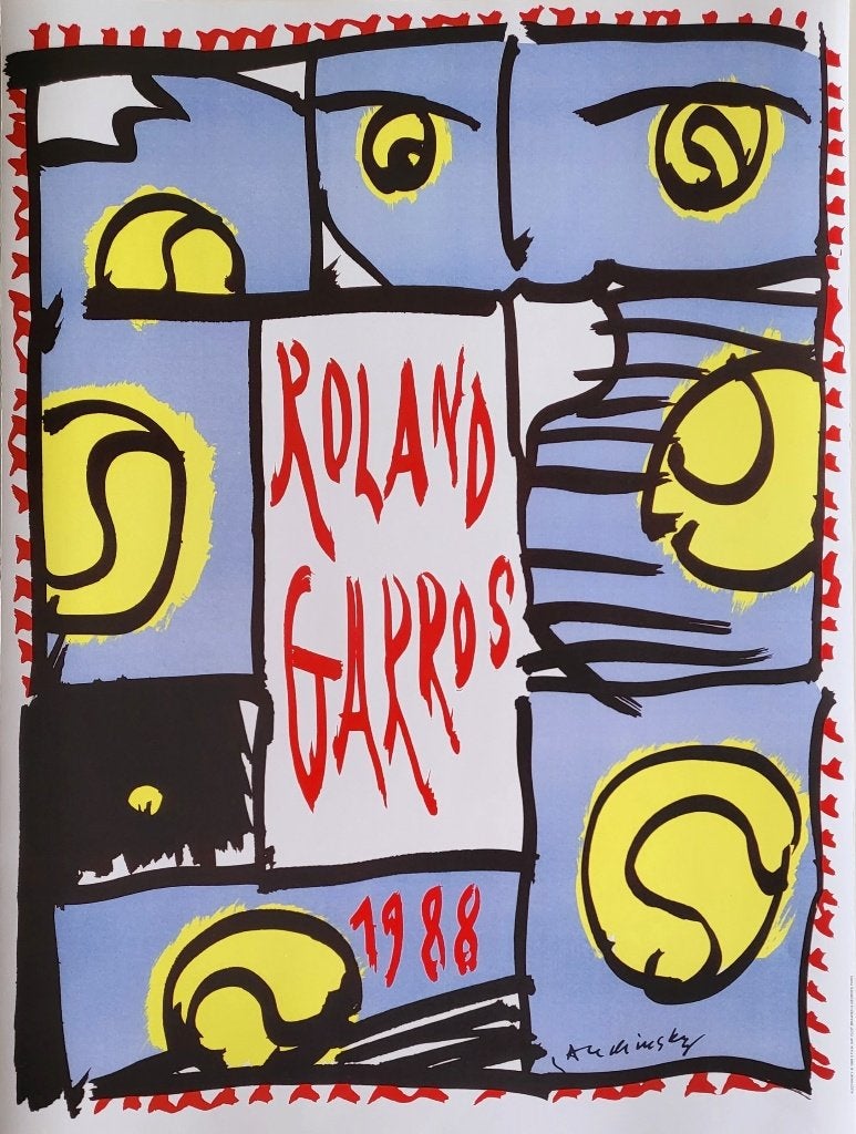 Alechinsky - Originele Affiche - Roland Garros - 1988, Verzenden