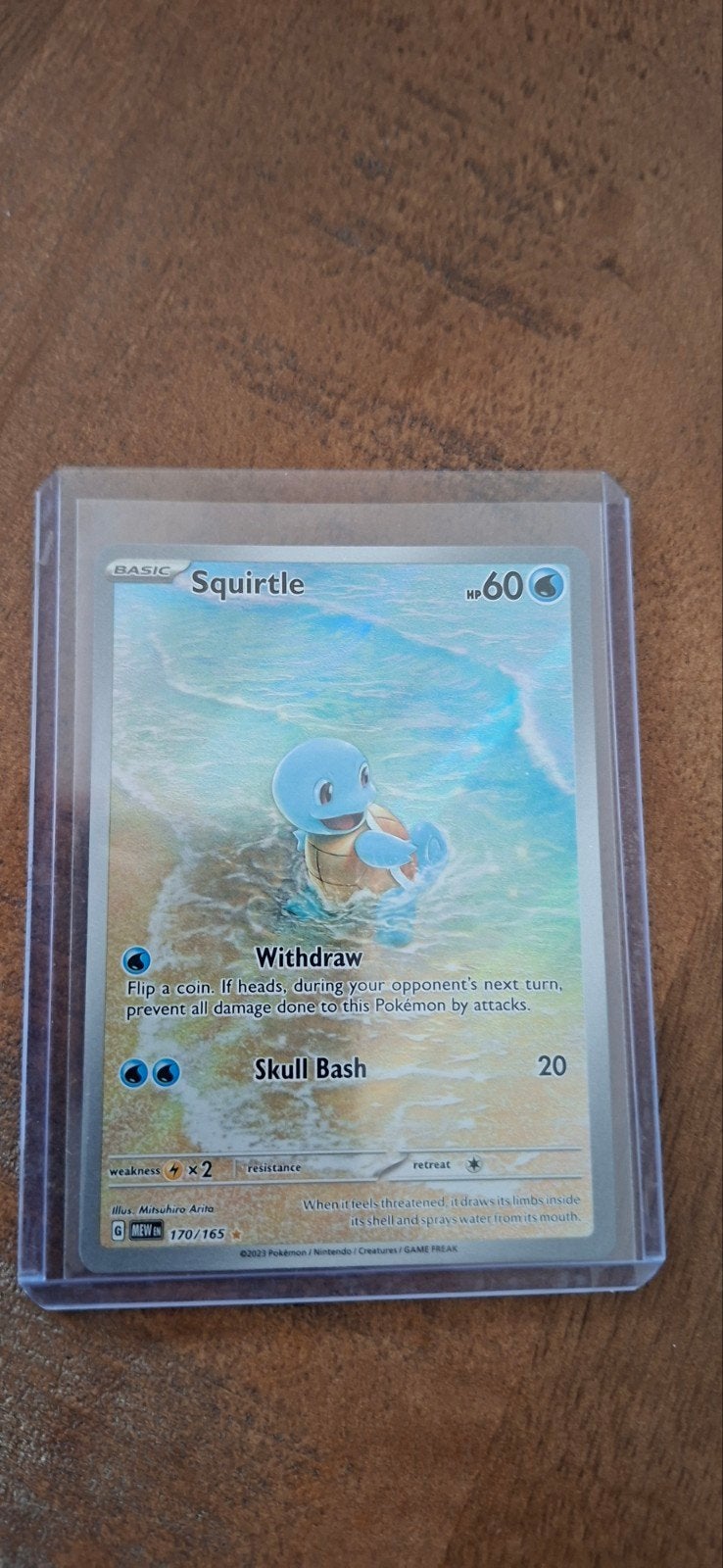 Pokémon Squirtle 170/165 Mew EX Full Art Kaart, Ophalen of Verzenden