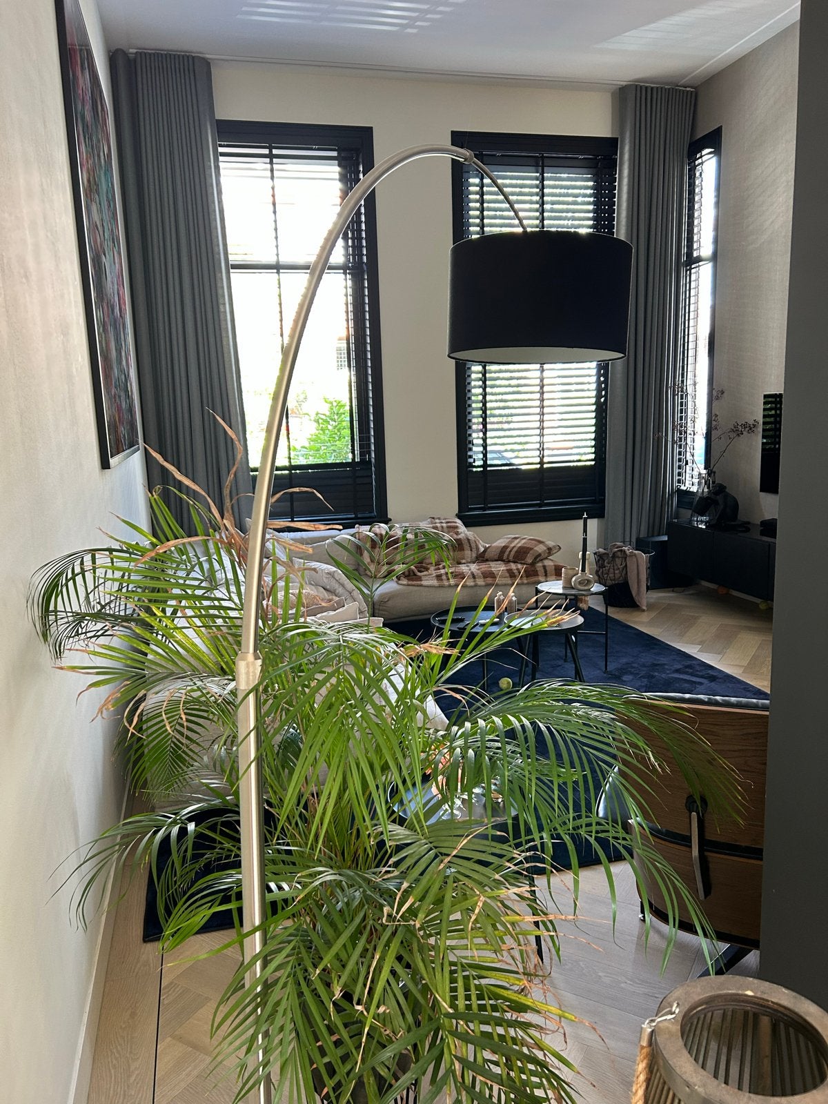 Moderne booglamp met afneembare kap, Ophalen, Gebruikt, E27 (groot), Metaal