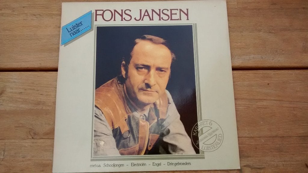 Cabaret Lp - Luister naar ...... Fons Jansen, Cd's en Dvd's, Ophalen of Verzenden, Zo goed als nieuw, 12 inch, Cabaret of Kleinkunst