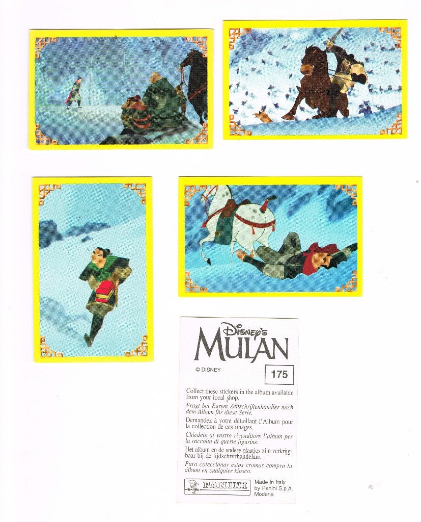 MULAN - PANINI PLAATJES - zie lijst, Ophalen of Verzenden