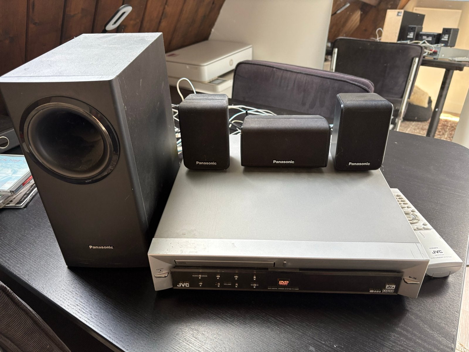 JVC DVD Cinema System XV-THA30R met Panasonic speakers, Ophalen, JVC, Minder dan 40 watt, Dvd-speler