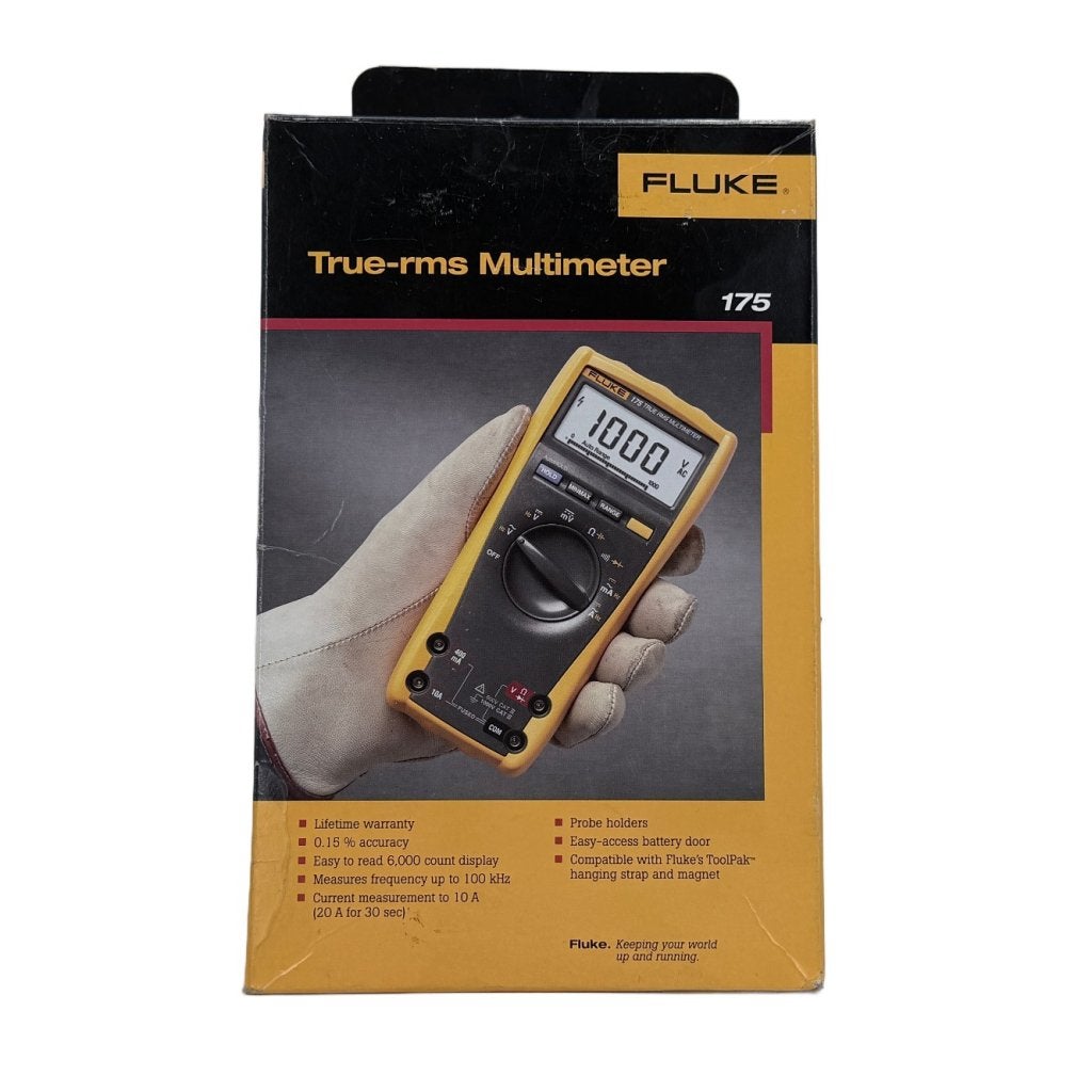 FLUKE 175 True RMS Multimeter met meetkabels in doos, Fluke, Nieuw, https://www.fluke.com/nl-nl/ondersteuning/contact, 6920 Seaway Blvd, Everett, WA 98203, Verenigde Staten