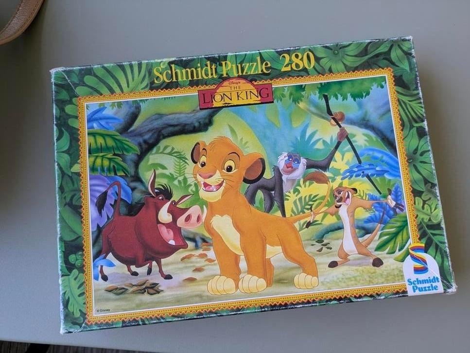 Lion kind puzzel 280 stukjes incompleet, Ophalen of Verzenden, Meer dan 50 stukjes, Gebruikt, 6 jaar of ouder