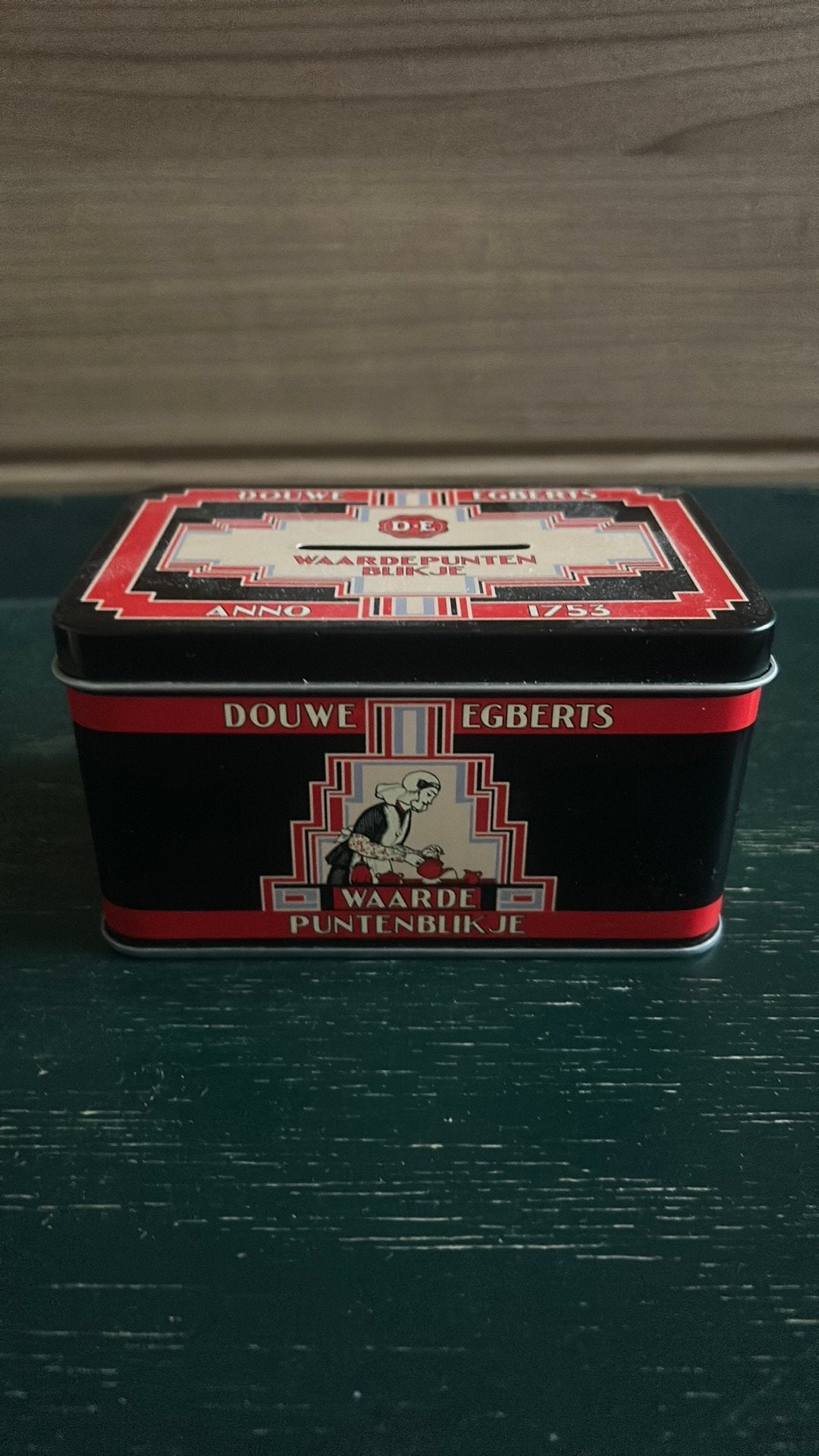 Douwe Egberts waardepunten blikje, opening voor punten, Ophalen of Verzenden, Zo goed als nieuw, Koffie, Douwe Egberts