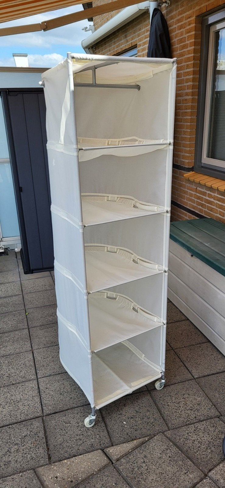 Ikea PS stoffen kledingkast met planken en wieltjes, Ophalen, Minder dan 50 cm, Gebruikt, Modern, praktisch