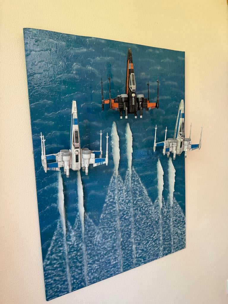 Star Wars X-Wing Epoxy Muurdecoratie - 61x85 cm, Ophalen, Zo goed als nieuw