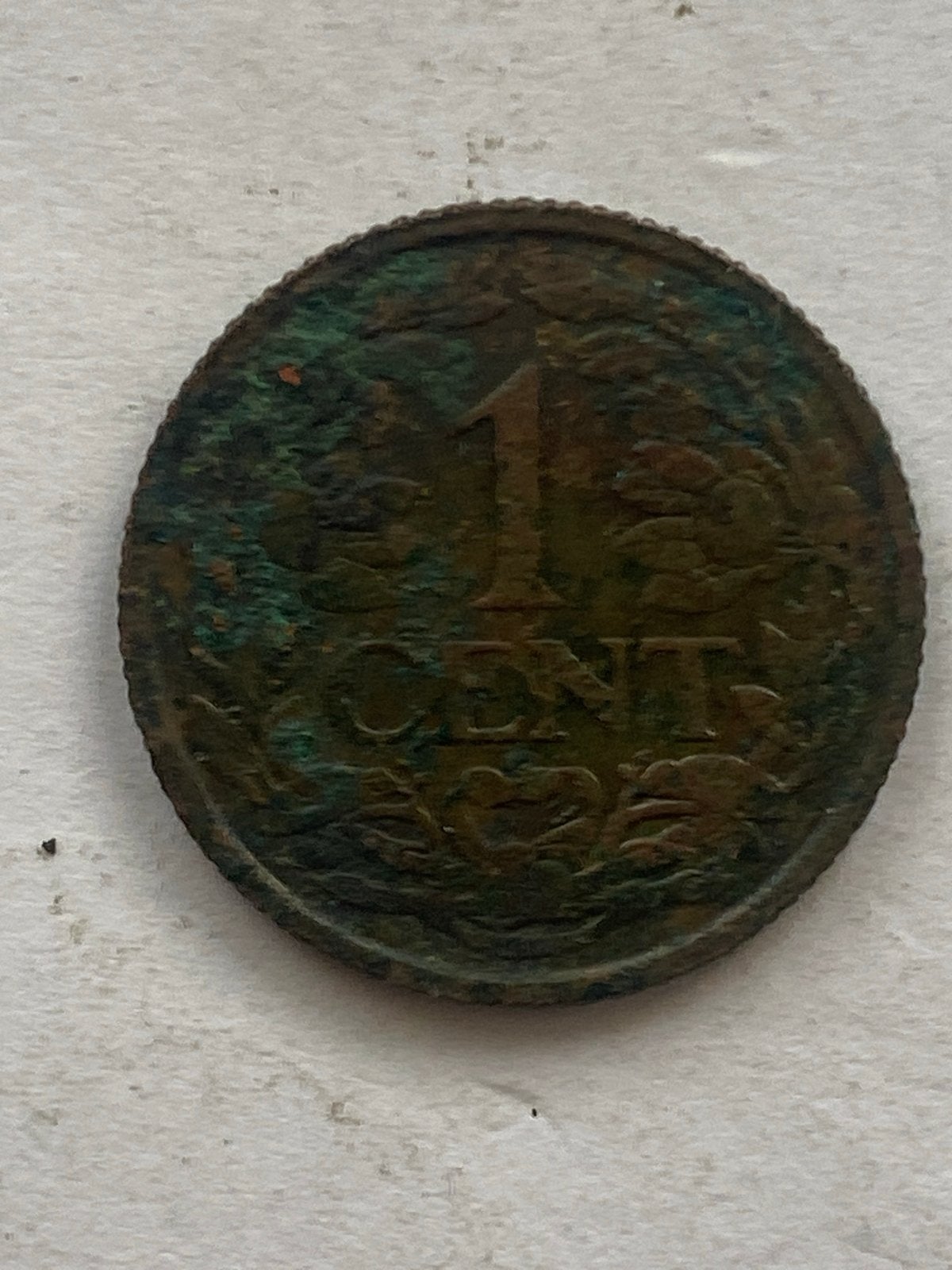 1 Cent Munt uit 1937 - Koningin Wilhelmina, Postzegels en Munten, Munten | Nederland, Ophalen of Verzenden, Koningin Wilhelmina