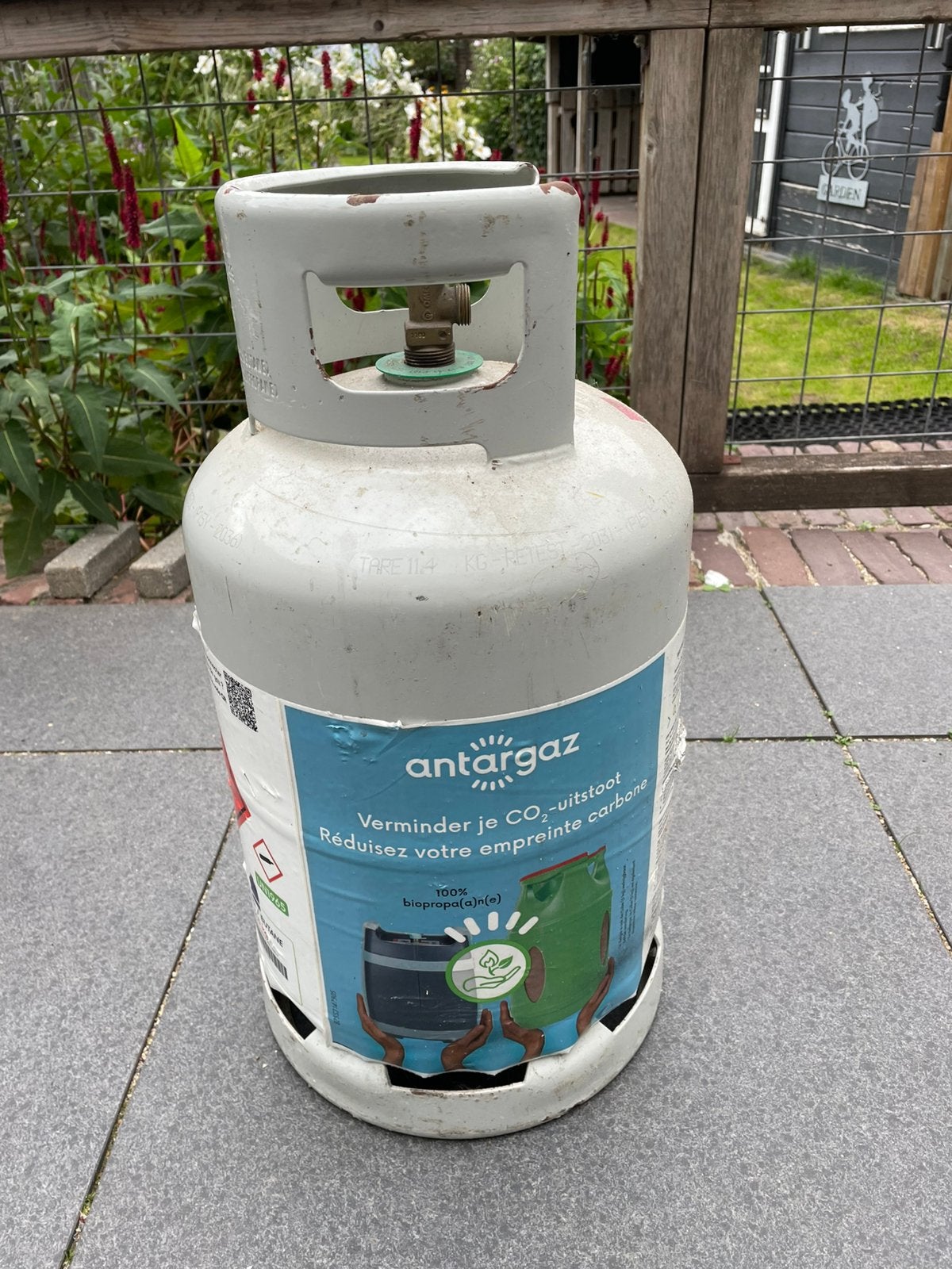 Antargaz gasfles, Ophalen, Gebruikt