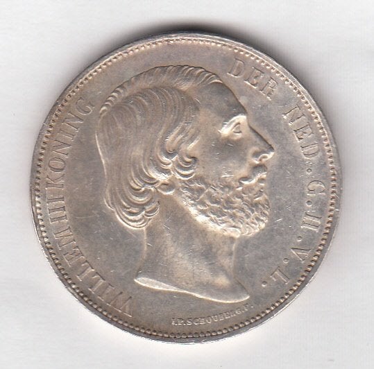 Willem III - 2 1/2 gulden 1874 FDC TOP -Sch.600, Verzenden, Koning Willem III, 2½ gulden, Zilver