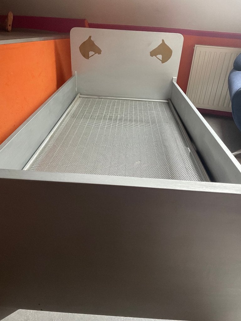 Bed met paarddecoratie te koop, Ophalen, Zo goed als nieuw, Overige disciplines