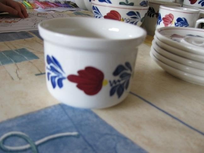 Boerenbont parafour / soufflé / ovenschaaltje Boerenbond, Gebruikt, Landelijk/Boerenbont, Ophalen of Verzenden, Schaal of Schalen