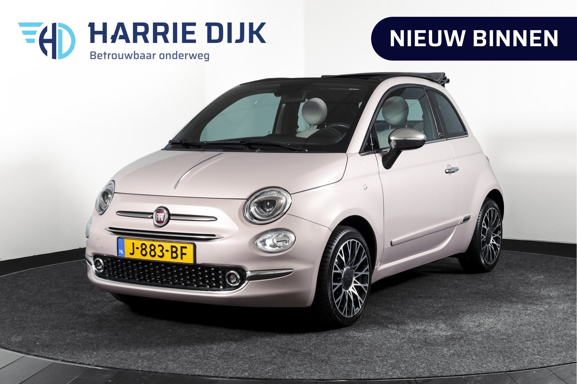 Fiat 500C 1.0 Hybrid Star Org NL. | Bianco Stella | Cabrio |, Auto's, Fiat, Voorwielaandrijving, Euro 6, Cabriolet, 4 stoelen