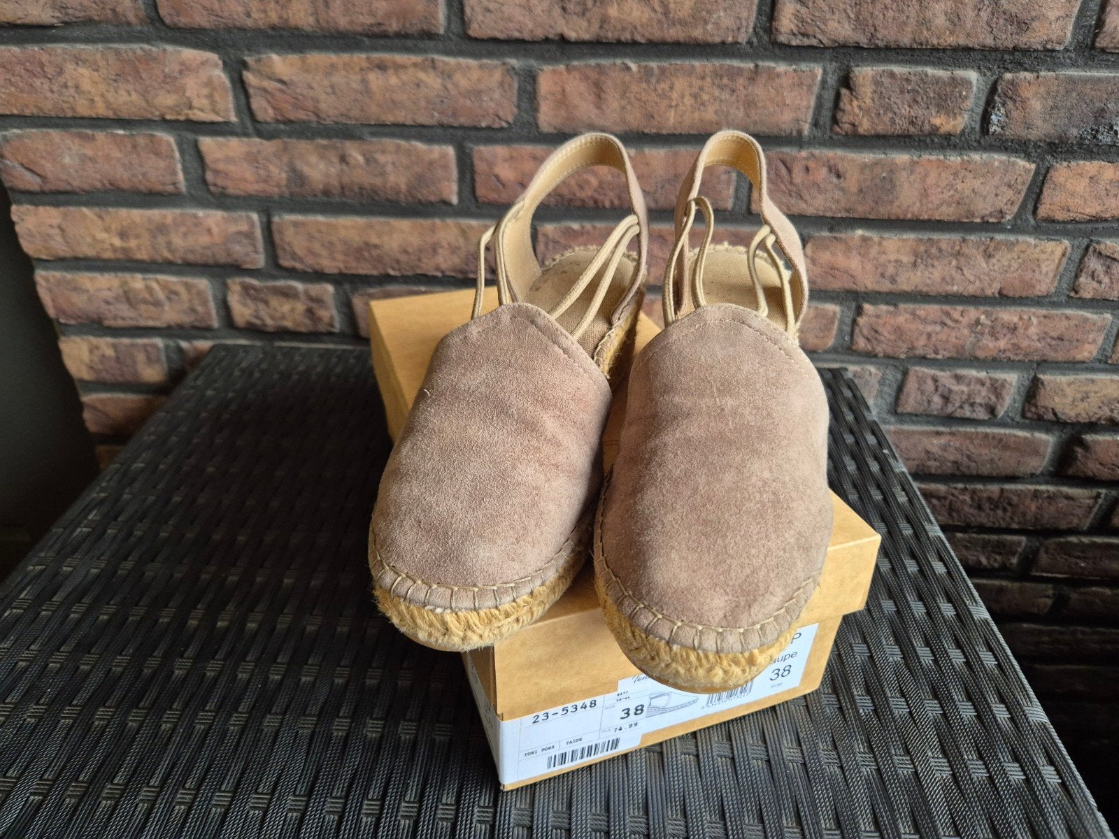 Toni Pons Espadrilles, maat 38, heerlijk comfort, Bruin, Ophalen of Verzenden, Espadrilles of Moccasins, Gedragen