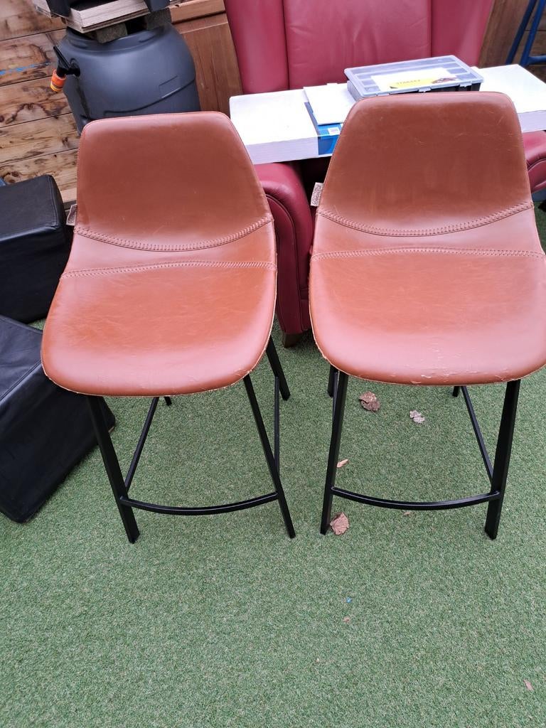 2 barkrukken van Dutchbone, Ophalen, Gebruikt, Minder dan 75 cm, 50 tot 75 cm